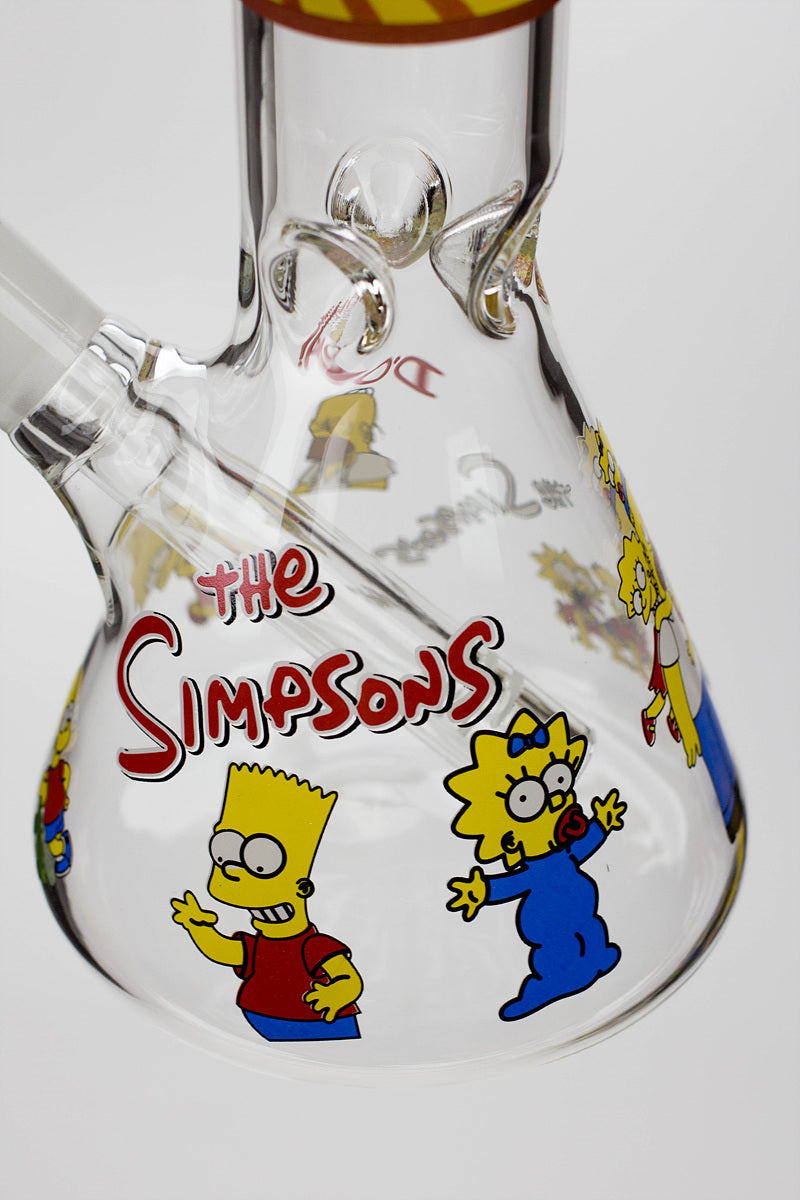 10" SS-Cartoon Graphic glass water bong- - One Wholesale