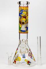 10" SS-Cartoon Graphic glass water bong- - One Wholesale