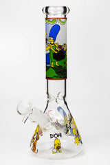 10" SS-Cartoon Graphic glass water bong-Cartoon C - One Wholesale