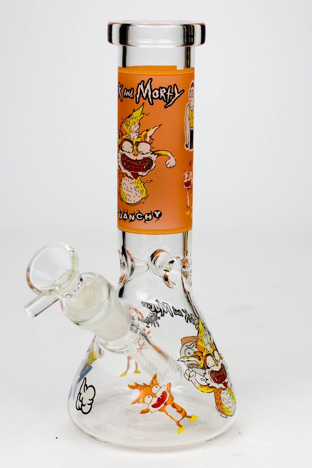 8" NM glass water bong-Glow in the dark-Graphic A - One Wholesale