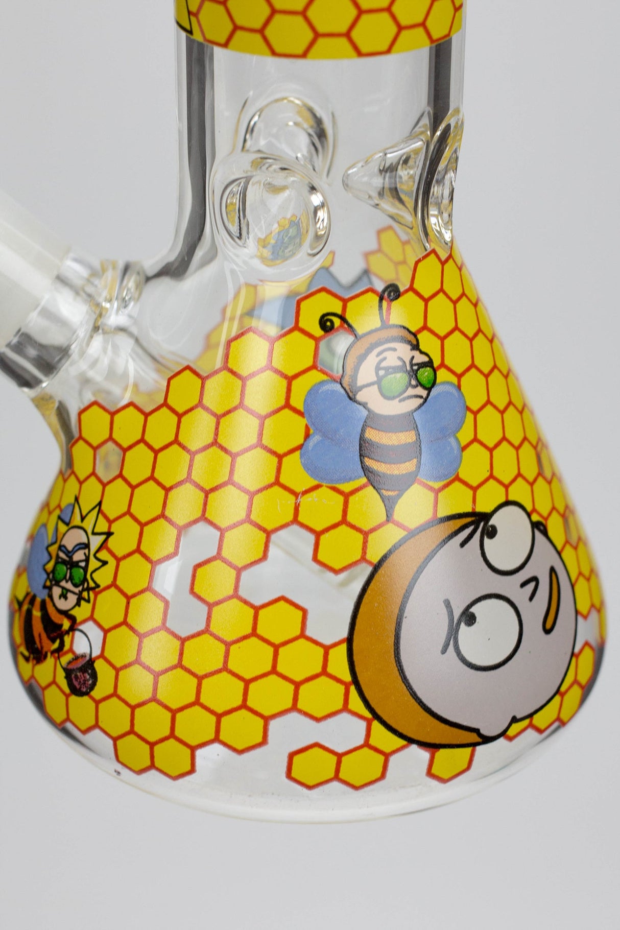 8" NM glass water bong-Bee- - One Wholesale