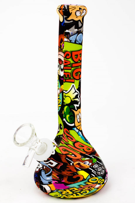 7.5" Graphic silicone water bong-Graphic D - One Wholesale