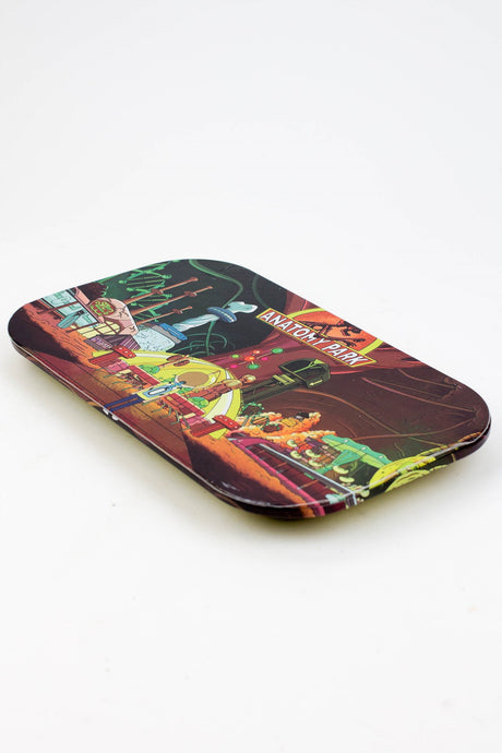 Cartoon Medium Rolling Tray with Magnetic Lid- - One Wholesale