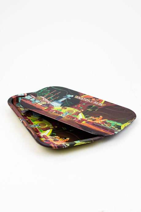 Cartoon Medium Rolling Tray with Magnetic Lid- - One Wholesale