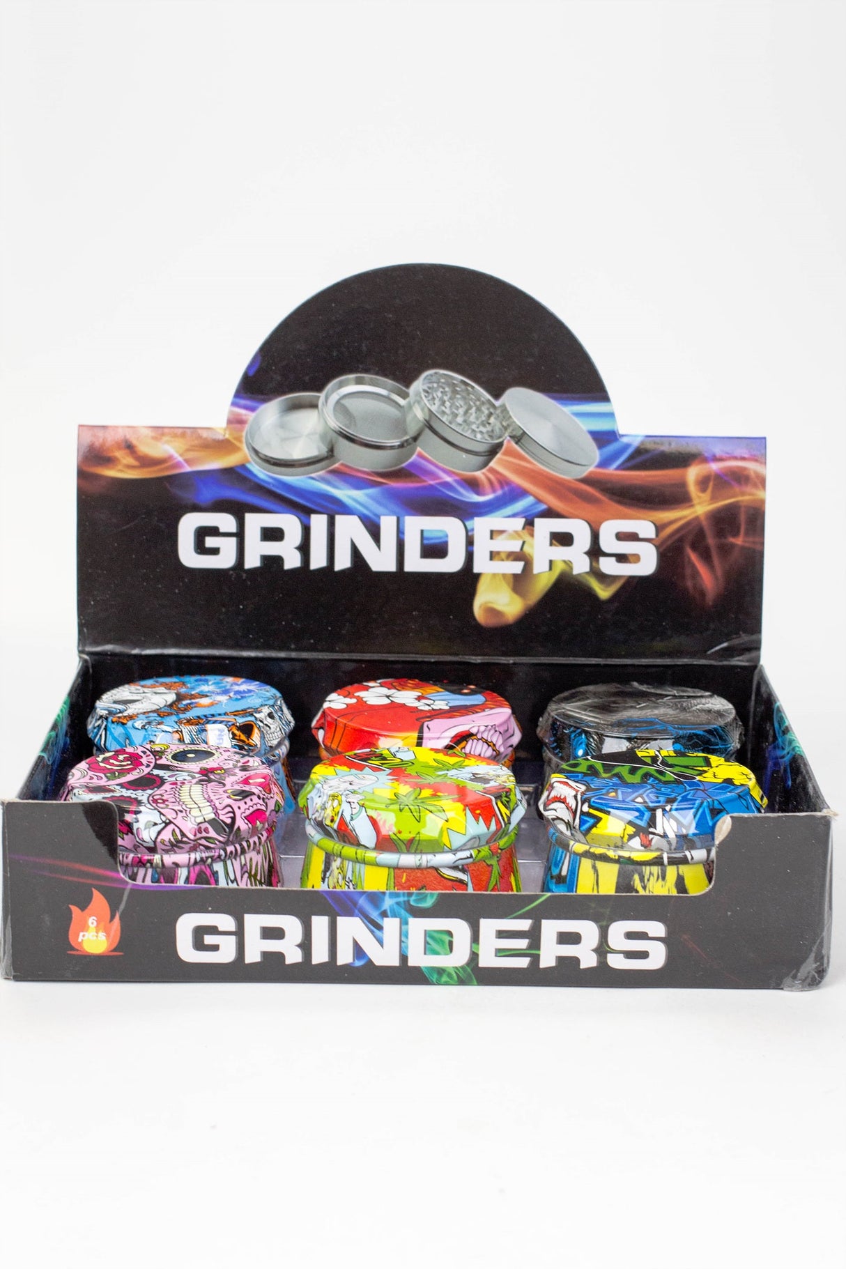 4 parts Graphic Metal grinder Box of 6- - One Wholesale