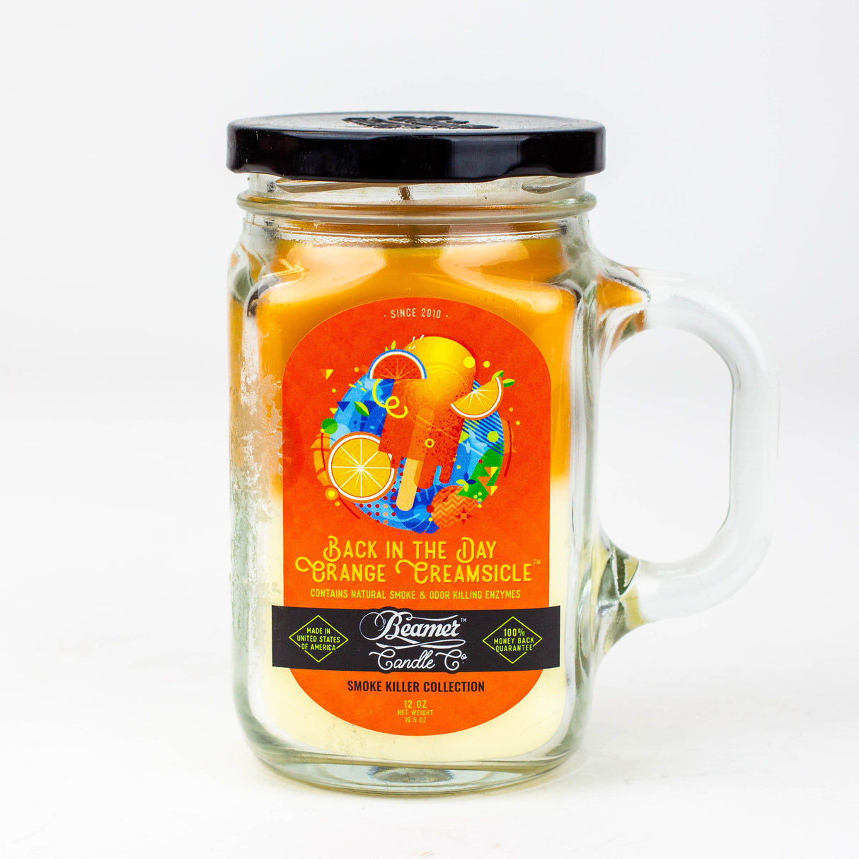 Beamer Candle Co.| Ultra Premium Jar Smoke killer collection candle Candle ONE Back in the day Orange Creamsicle