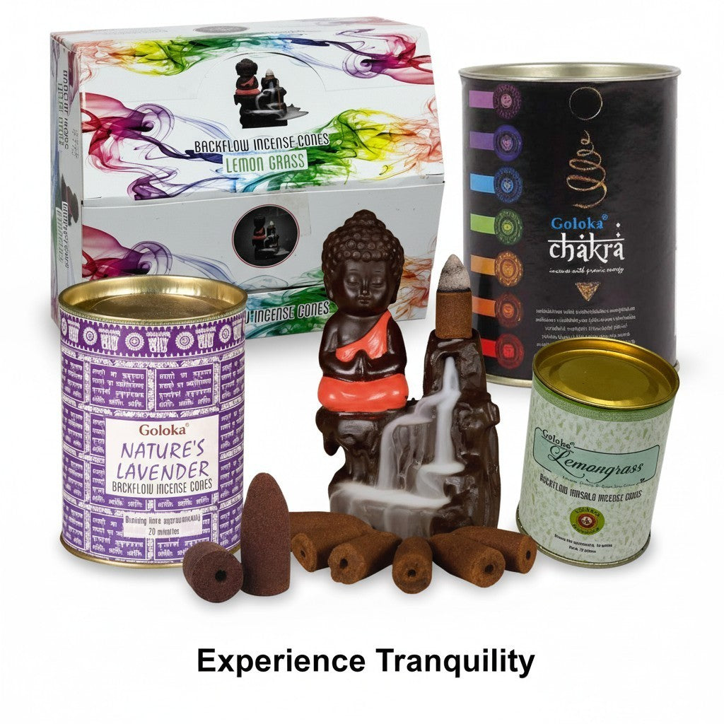 Goloka | Backflow Incense Cones 1.5" Pack of 6 Incense SunGlow