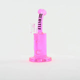 Castle Glassworks | 8.5" Barrel Dab Rig – 7mm Thick Electroplated Glass (14mm Female) Glass Rig Castle Glassworks Pink