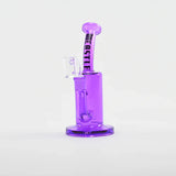 Castle Glassworks | 8.5" Barrel Dab Rig – 7mm Thick Electroplated Glass (14mm Female) Glass Rig Castle Glassworks Purple