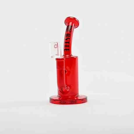 Castle Glassworks | 8.5" Barrel Dab Rig – 7mm Thick Electroplated Glass (14mm Female) Glass Rig Castle Glassworks Red