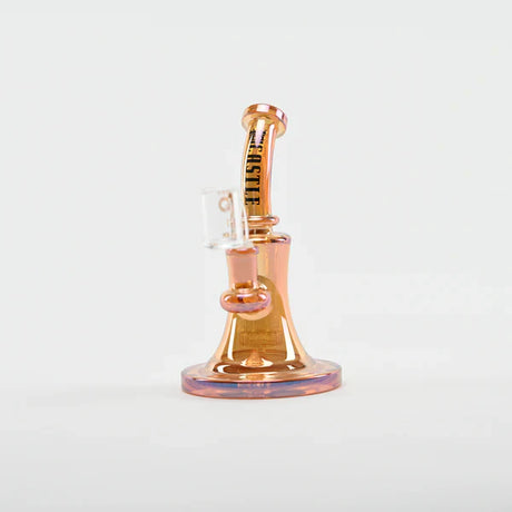 Castle Glassworks | 8.5" Bell Dab Rig – 7mm Thick Electroplated Glass (14mm Female) Glass Rig Castle Glassworks Rose gold