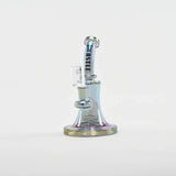 Castle Glassworks | 8.5" Bell Dab Rig – 7mm Thick Electroplated Glass (14mm Female) Glass Rig Castle Glassworks Dark Chrome
