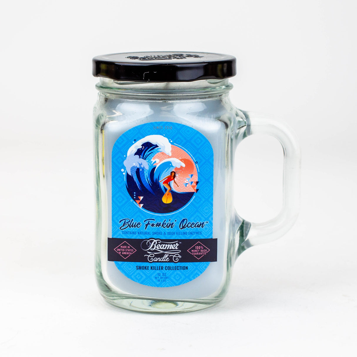 Beamer Candle Co.| Ultra Premium Jar Smoke killer collection candle Candle ONE Blue F*#kin' Ocean
