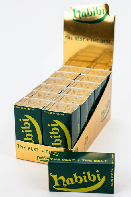 Habibi - 1 1/4 rolling paper with pre-rolled tips Box of 12- - One Wholesale