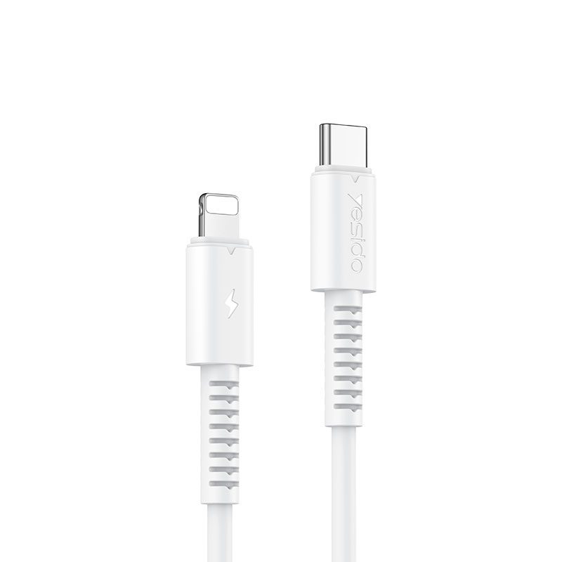 Type C to Lightning PVC Data Cable 1 meter 20W – White [CA153] Pack of 10 Charging Cable · Accessory Canadian Distributor