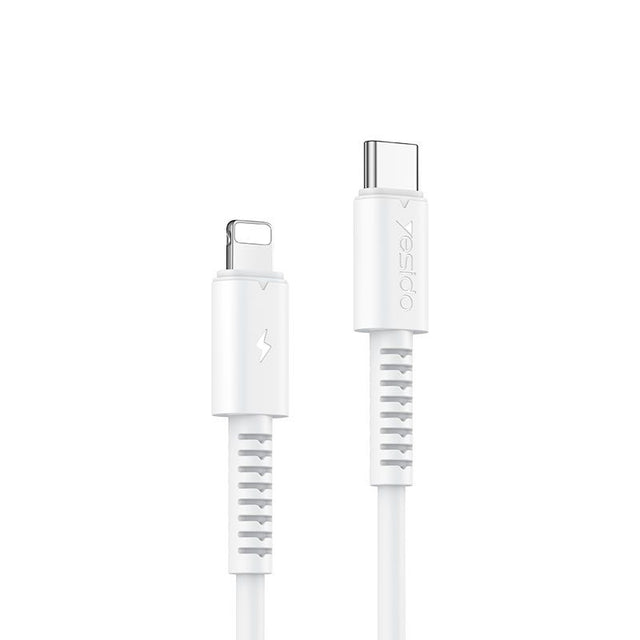 Type C to Lightning PVC Data Cable 1 meter 20W – White [CA153] Pack of 10 Charging Cable · Accessory Canadian Distributor