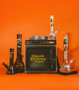 Cheech & Chong® Glass | 15" Pop Art Beaker Base Water Pipe CC154 Glass Bong Smoking Cat Distribution