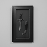Knife Frame Black Display Wall Glass Mounted Décor (CDYWL-2558) Flag · Sign · Deco Canadian Distributor