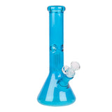 10" Neon Beaker Bong with Dome Perc Bongs Smoking Cat Distribution Blue