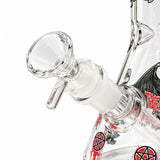 10" Glow-in-the-Dark Skull Graphic Beaker Glass Bong Super Supplys Inc