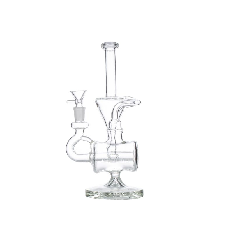11″ Clear Recycler Glass Bong with inline diffuser [C8032] Glass Bong Canadian Distributor