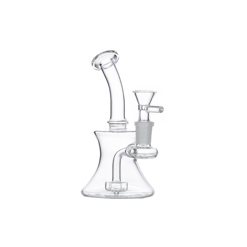 6″ Clear Glass Bong with water diffuser [DCK-017] Glass Bong Canadian Distributor
