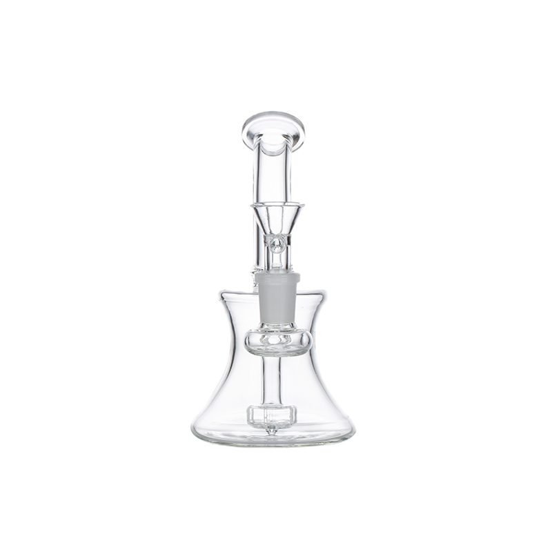 6″ Clear Glass Bong with water diffuser [DCK-017] Glass Bong Canadian Distributor
