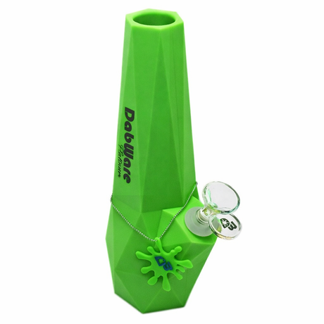 Dabware | 10" Platinum Diamond Shapes Silicone Bong (Green) Resin · Silicone · Plastic Bong Maq Distributors