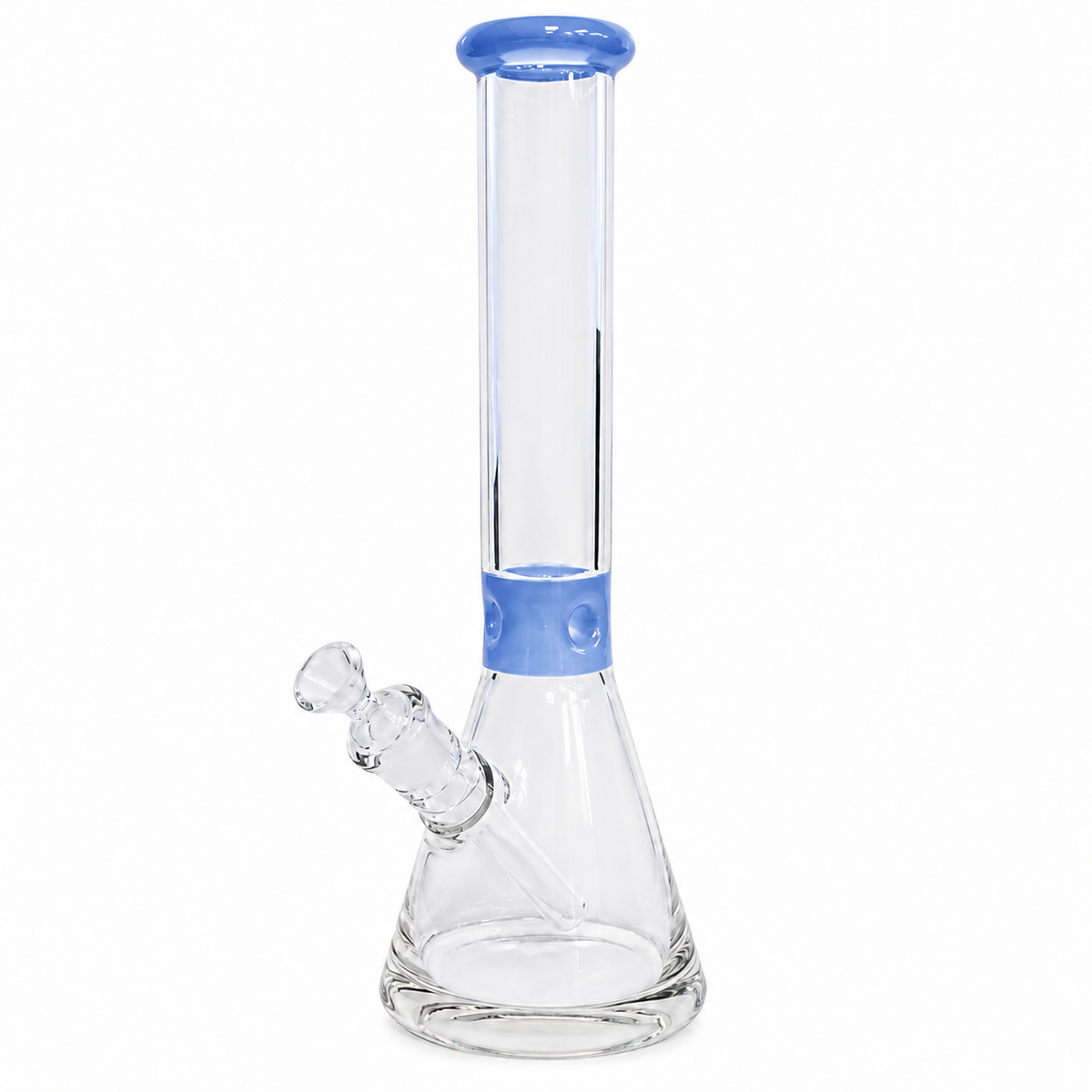 16" Water Pipe with Ice Catcher – 7mm [GP1874] Glass Bong ONE Jade Blue