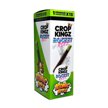 Crop Kingz | Rocket Rolls – Pre-Rolled Hemp Cones with Edible Candy Tip (15 Packs / Box) Leaf Wrap LEHIGH WHOLESALE ATOMIC APPLE
