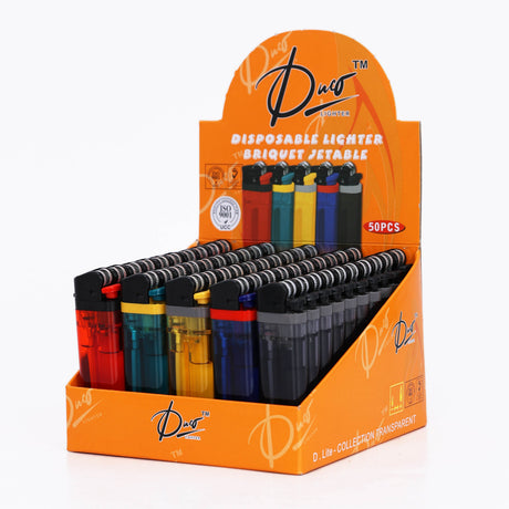 DUCO™ | DISPOSABLE LIGHTER DISPLAY OF 50 Lighter ONE TRADING