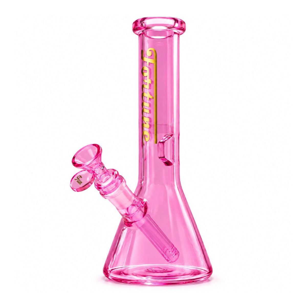 Fortune | 10" Prism Beaker Bong – 5mm Glass Glass Bong Fortune Pink