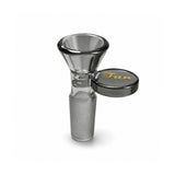 Fortune | Fun Electroplated 14mm Funnel Bowl Bowl · Popper Fortune Graphite Smoke