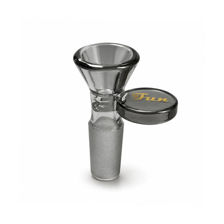 Fortune | Fun Electroplated 14mm Funnel Bowl Bowl · Popper Fortune Graphite Smoke