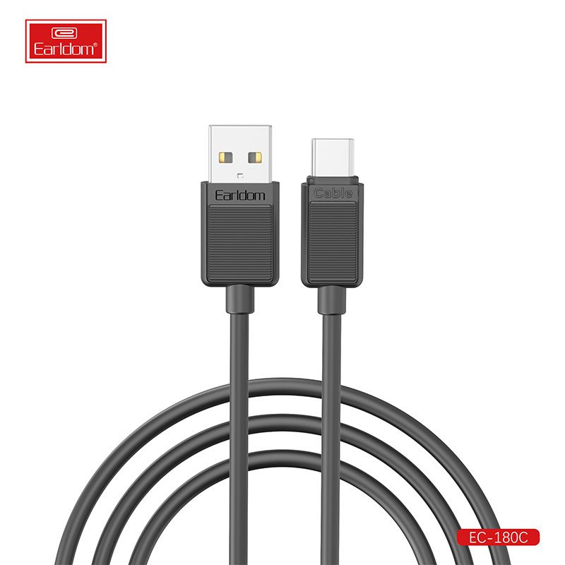 Eardom | Phone charger 1m cable Pack of 10 [EC-180C] Charging Cable · Accessory Canadian Distributor Type C to USB / Black