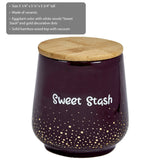 DELUXE CANISTER STASH JAR - GOLD DOTS - SWEET STASH