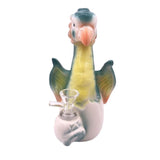 8" Folky Bird Design Ceramic Bong – Artistic Handcrafted Style [ES088WP] Ceramic Bong Canadian Distributor