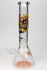 13.5" Cartoon 7 mm glass water beaker bong-Graphic SM - One Wholesale