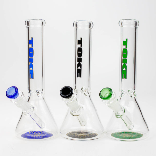 9.5" TOKE beaker glass water bong- - One Wholesale