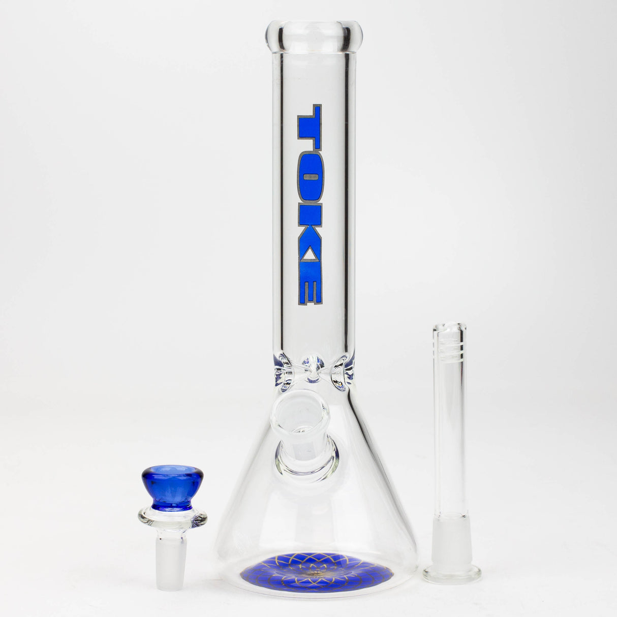 9.5" TOKE beaker glass water bong- - One Wholesale