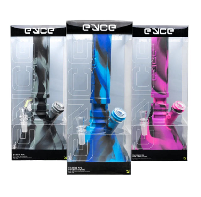 Eyce | 12" Beaker Display – Box of 6 (Assorted) Resin · Silicone · Plastic Bong Synergy Innovation