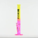 Castle Glassworks | 18" Straight Tube Glass Bong – C-003 (9mm Thick) Glass Bong Castle Glassworks Yellow/Pink