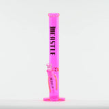 Castle Glassworks | 18" Straight Tube Glass Bong – C-003 (9mm Thick) Glass Bong Castle Glassworks Pink