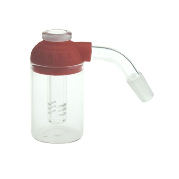 3.5″ 14mm Ash Catcher with Silicone Cap [FHS038] Ashcatcher · Percolator · Filter · Mouthpiece Canadian Distributor Red