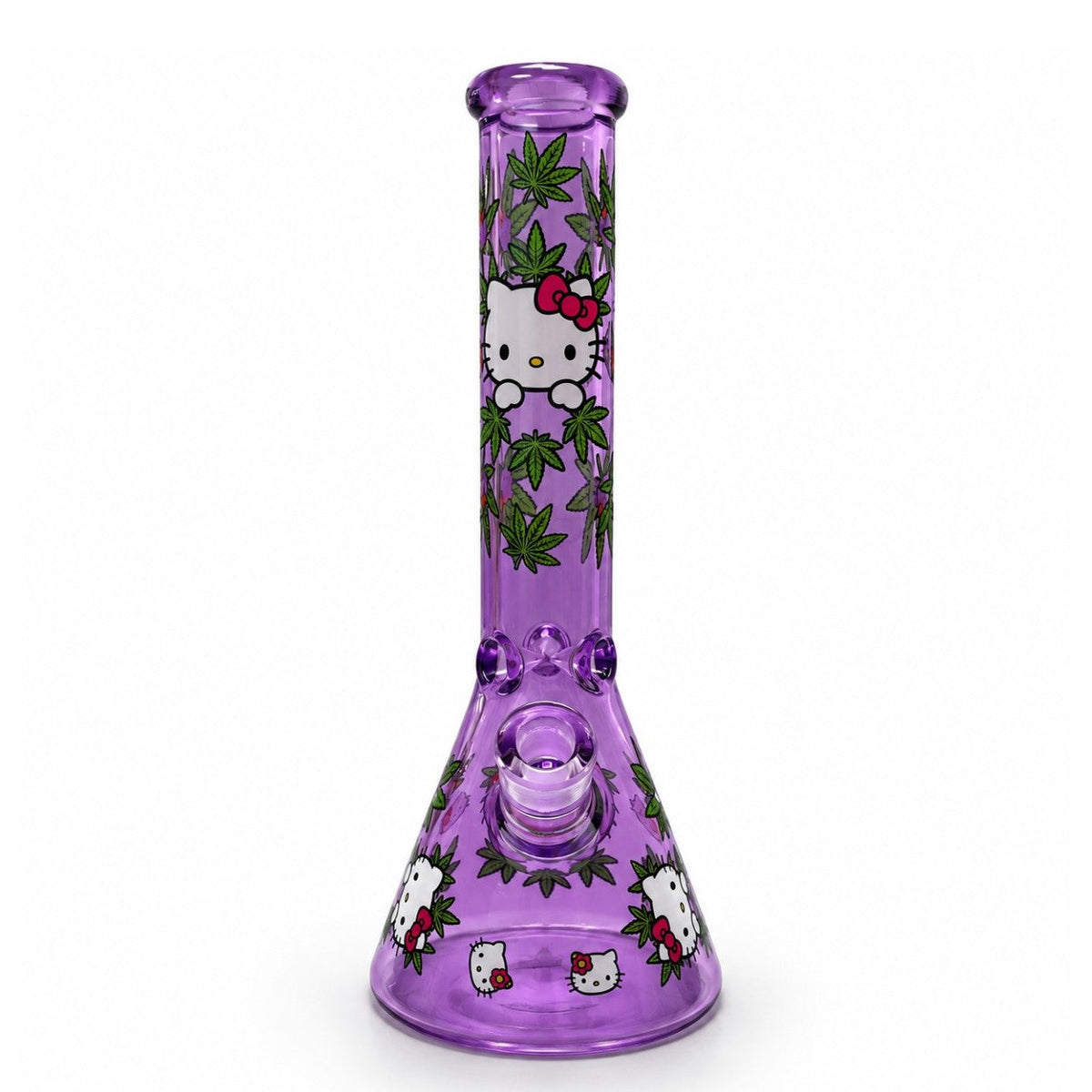 14" Character & Leaf Pattern Beaker Glass Bong Super Supplys Inc