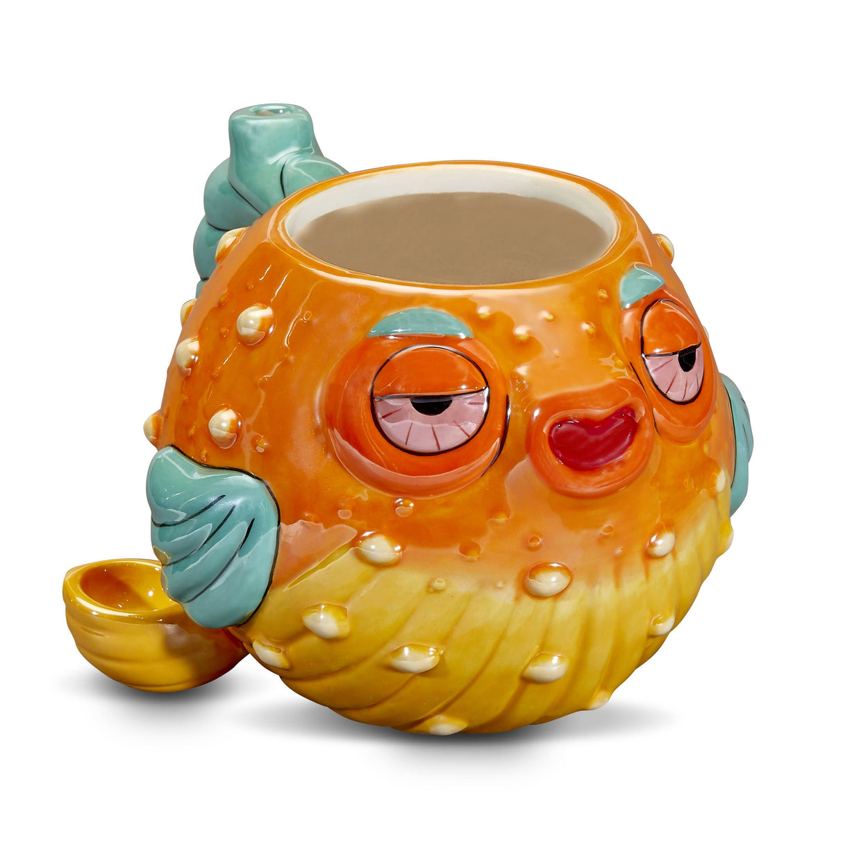 Stoned pufferfish mug pipe