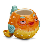 Stoned pufferfish mug pipe