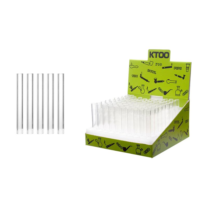 4" Glass Tube straight pipe Box of 100 [GL-GO10x] Glass Pipe Canadian Distributor Clear (GO101)