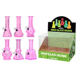 6″ Soft Glass Mini Bongs – Assorted Designs | 6-Piece Display [GL-M6010x]