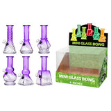 6″ Soft Glass Two Tone Mini Bongs – Assorted Designs | 6-Piece Display [GL-M6020x]